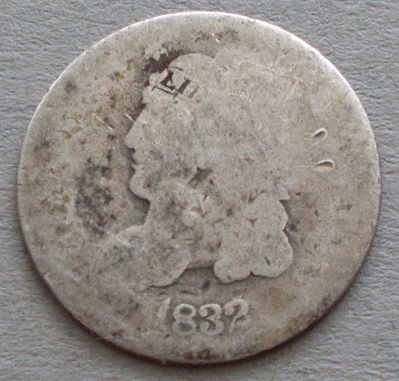 Well-Worn-1832-Half-Dime